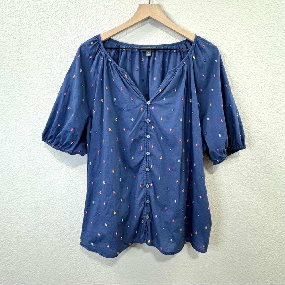 Style & Co. Embroidered Short Sleeve Blouse – Size 3X
